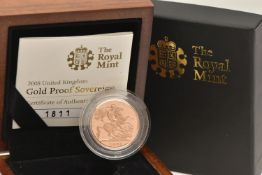 THE ROYAL MINT - 2008 UNITED KINGDOM GOLD PROOF SOVEREIGN, struck in 22ct gold, obverse designer: