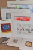 TEN UN-ISSUED SIGNED LIMITED EDITION PRINTS, artists comprise Darren Baker x 2, Natalie Collett,