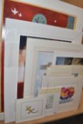TEN UN-ISSUED SIGNED LIMITED EDITION PRINTS, artists comprise Adam Barsby, Vladan Ignatovic, William