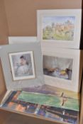 TEN UN-ISSUED SIGNED LIMITED EDITION PRINTS, artists comprise Darren Baker x 2, Ken Burton x 2,