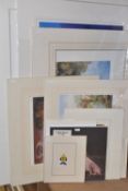 TEN UN-ISSUED SIGNED LIMITED EDITION PRINTS, artists comprise Adam Barsby, Jimi Hendrix, Peter