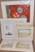 TEN UN-ISSUED SIGNED LIMITED EDITION PRINTS, artists comprise Ken Burton x 5, Adam Barsby x 2, Simon