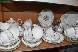 A GROUP OF ROYAL DOULTON TEA WARES, comprising a Naples H5309 tea set: teapot (slight fault? on