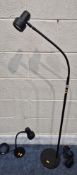 AN ASK SERIOUS READERS HIGH DEFINITION ESSENTIAL FLOOR LIGHT, with a flexible neck, height 147cm,