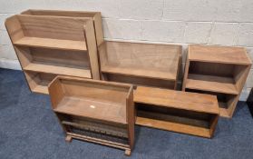 A SELECTION OF SCRATCH-BUILT FURNITURE, to include five shelving units, largest width 92cm x depth