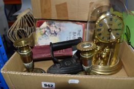 THREE BOXES AND LOOSE FLIGHT CASE, BOOKS AND SUNDRY ITEMS, to include a Penn Elcom flight case,