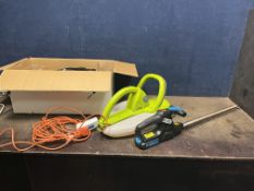 A GARDEN GROOM MIDI HEDGE TRIMMER with original box (PAT pass and working) and a MacAllister