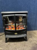 A DIMPLEX SBN20 FIRE EFFECT FAN HEATER width 45cm, depth 30cm, height 55cm (PAT pass and working)