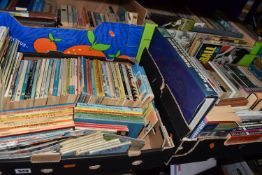 SIX BOXES OF BOOKS, over one hundred and fifty titles in hardback and paperback formats, subjects to