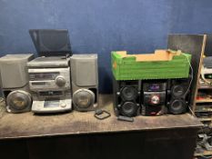 A SELECTION OF SONY AUDIO EQUIPMENT, comprising a MHC-EC79i Hi-Fi with matching speakers and remote,