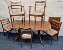 A MCINTOSH EXTENDING DINING TABLE, with one additional leaf, extended length 214cm x closed length