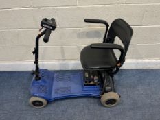 AN ALPHA MOBILITY SCOOTER (SPARES OR REPAIRS), no key required, battery flat and no charger