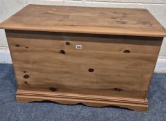A MODERN PINE BLANKET CHEST, width 92cm x depth 46cm x height 60cm, condition report: marks,