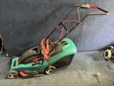 A BOSCH ROTAK 36 ELECTRIC LAWN MOWER with collection box (PAT pass and working)