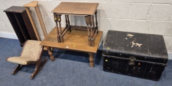 A SELECTION OF OCCASIONAL FURNITURE, to include a rectangular coffee table, width 84cm x depth