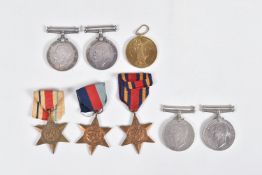 A SMALL AMOUNT OF WWI AND WWII MEDALS, to include a BWM named to 53746 BMBR H. PARSONS R.A., a