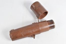 A BRITISH MILITARY OFFICER'S TELESCOPE MADE BY B.C. & CO LTD., this comes in its leather case and is