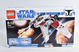 A SEALED BOXED LEGO STAR WARS V-19 TORRENT, reference 7674, perforated tabs as new, embossed to