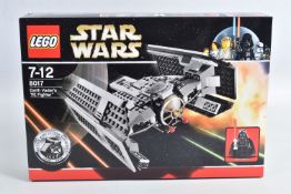 A SEALED BOXED LEGO STAR WARS DARTH VADERS TIE FIGHTER, reference 8017, perforated panels as new,