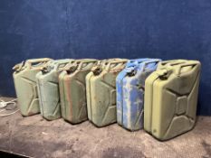 SIX TWENTY LITRE 'JERRY' CABS including one with a 'crows foot' and dated 1996 (6) Condition Report: