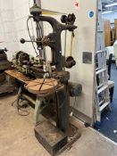 A VINTAGE CORONA MODEL 1F PILLAR DRILL, with morse taper holder, motor and switch, height 190cm.