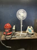 A COLLECTION OF HOUSEHOLD ELECTRICALS, including a Reddy Vac Industrial vacuum cleaner, an Easy Home