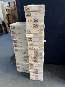 THIRTY ONE BOXES OF TRAVERTINE WALL AND FLOOR TILES BY BRITISH CERAMIC TILE, comprising 12 boxes