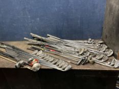 A COLLECTION OF GOLF CLUBS INCLUDING PING EYE 2 S,W,3,3,4,4,5,7,8,9 and a G2 5 irons, other makers