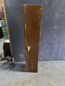 A BESPOKE METAL GUN SAFE, with one lock and key and two padlock hasps, width 24cm, depth 24cm,