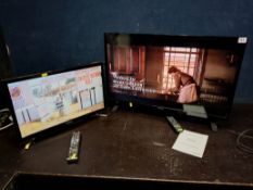 A TOSHIBA 32D1633DB 32in TV DVD COMBI with remote (flat battery stuck in remote) and a Samsung