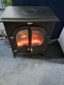 A DIMPLEX SHB20L STOVE EFFECT ELECTRIC HEATER width 55cm, depth 36cm, height 68cm (PAT pass and