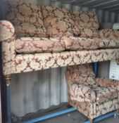 A DURESTA BEAMINSTER TWO PIECE LOUNGE SUITE, with 'Oscar - Russet Gold' upholstery, comprising a