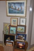 A SMALL QUANTITY OF PICTURES AND PRINTS ETC, to include a Dorothea Hyde signed limited edition print