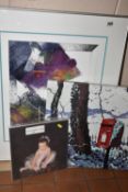 TIMMY MALLETT (BRITISH CONTEMPORARY) 'SNOWY POST BOX', a signed limited edition print on box canvas,