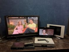 A PANASONIC TH-37PX8BA 37in TV with remote, a Toshiba 18in TV/DVD with remote (both PAT pass and