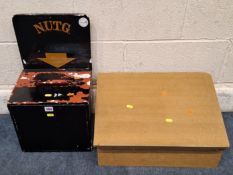 A PAINTED BALLOT BOX, with a hinged lid, reading N.U.T.G to the raised back, which stands for,
