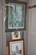 L.S. LOWRY 'THE ORGAN GRINDER', a limited edition print with Fine Art Trade Guild blind stamp to