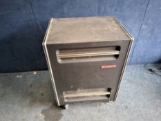 A VINTAGE SHARMA ROTARY SPEAKER CABINET, width 61cm, depth 49cm, height 83cm (no power cable, powers
