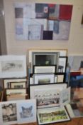 A COLLECTION OF ASSORTED DECORATIVE PRINTS ETC, to include abstract prints by Judeen Young and David