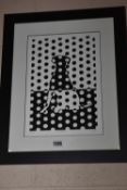 MARGARET MALLOWS (BRITISH 1957-2022) 'CONFUSED', a limited edition linocut print depicting a