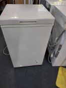 A CURRYS ESSENTIAL CHEST FREEZER, width 50cm, depth 53cm, height 86cm (PAT pass and working at -22