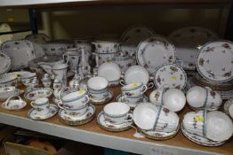 A LARGE SPODE 'TRAPNELL SPRAYS' DINNER SERVICE comprising of two large serving platters, two twin