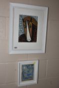 WILLIAM BLACK (BRITISH 20TH CENTURY) 'TROJAN', an abstract depiction of a horse's head, signed lower