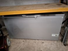 A VESTFROST CHEST FREEZER, width 157cm, depth 64cm, height 84cm (PAT pass and working at -22