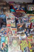 TWELVE BOXES OF DC COMICS, 200AD COMICS AND OTHER BRITISH COMICS, condition varies considerably