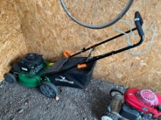 A HAWKSMOOR SELF PROPELLED PETROL LAWN MOWER, with grassbox (engine pulls freely but hasn't been
