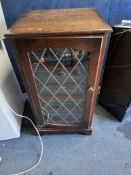 A TECHNICS COMPONENT HI FI, in an oak cabinet, comprising an SL-BD22 turntable (belt broken), an