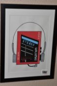 IAN VIGGERS (BRITISH CONTEMPORARY) 'SONY WM-22', a graphic depiction of a Sony Walkman, signed and