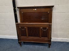 POSSIBLY CHIRSTOPHER PRATT AND SONS, AN EDWARDIAN MAHOGANY 3FT SINGLE BEDSTEAD, with siderails and