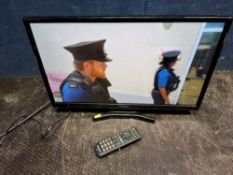 A PANASONIC TX-24E302B 24in TV with remote but rear cover missing from remote (PAT pass and working)